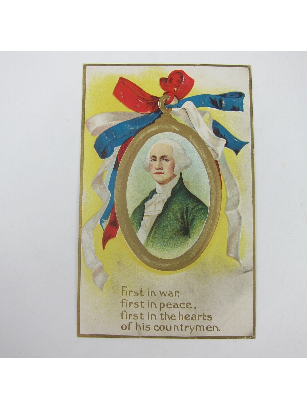 Postcard George Washington President Portrait Patriotic Embossed Antique Unpostd